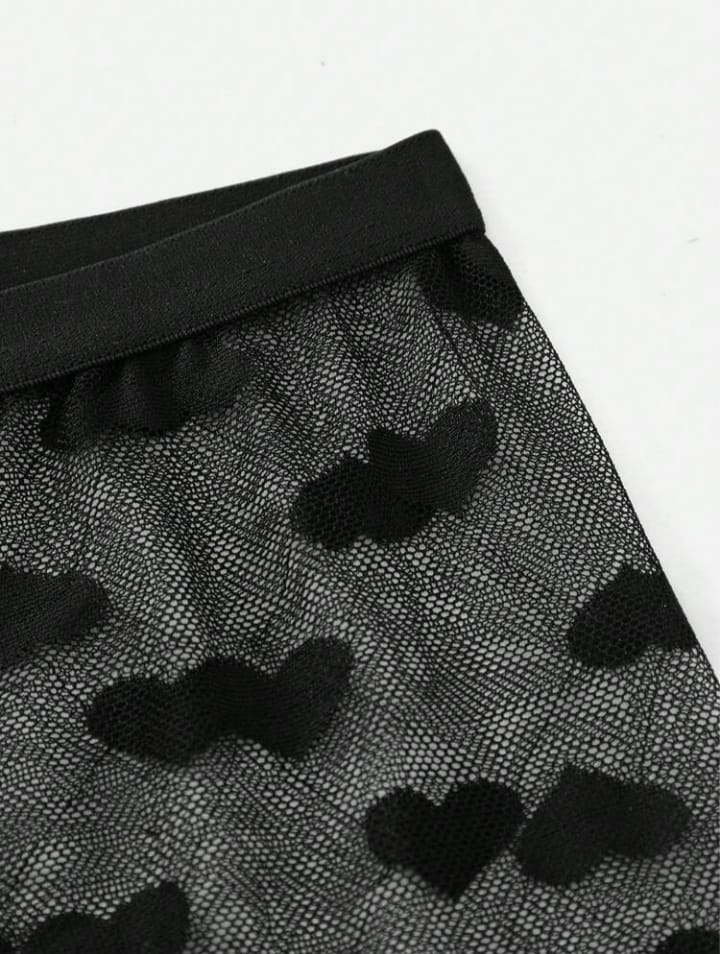 Men's Heart Polka Dot Mesh Waistband Trunks